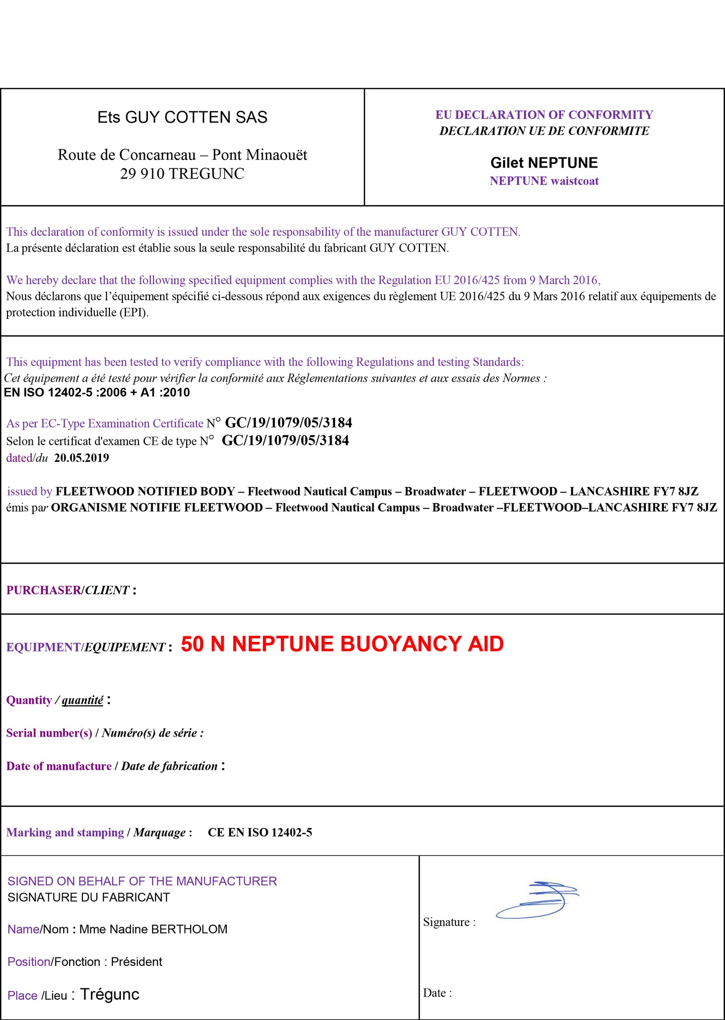 Guy Cotten NEPTUNE Flotation Vest